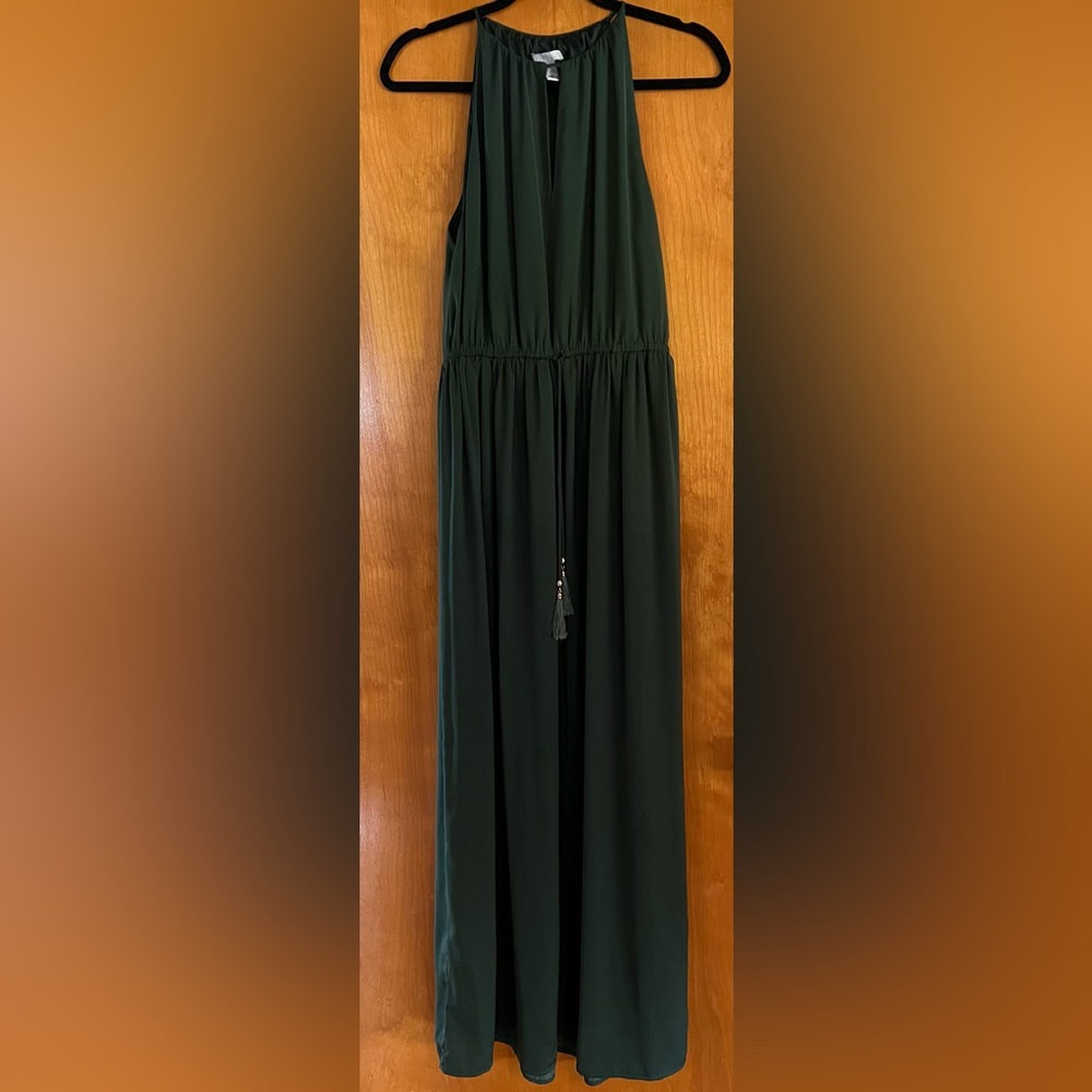 H&M formal green maxi dress